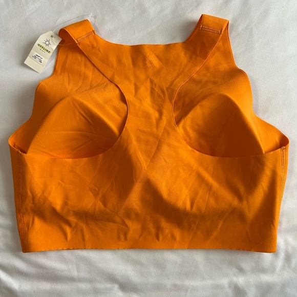 NWT Large Aerie Vibrant Orange Sports Bra Crop - Picture 2 of 3